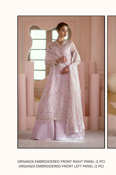 Ayzel Luminara Embroidered Organza 3PC Suit – AWF-06 CORA | Unstitched Wedding Formal