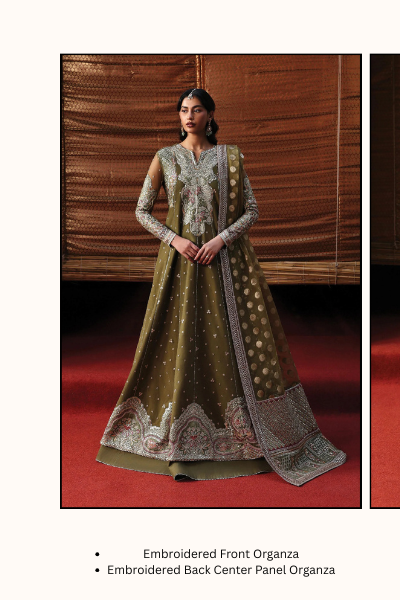 Kaashvi by Ayzel Net Embroidered 3PC Suit – AAF25KW JHANVI AZW-25-V2-06 | Unstitched Wedding Formal