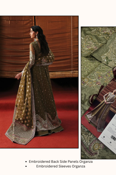 Kaashvi by Ayzel Net Embroidered 3PC Suit – AAF25KW JHANVI AZW-25-V2-06 | Unstitched Wedding Formal