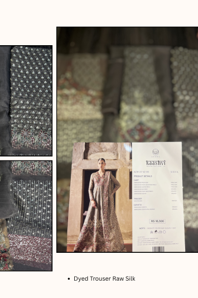 Kaashvi by Ayzel Tissue Zari Embroidered 3PC Suit – AAF25KW NIRVA AZW-25-V2-05 | Unstitched Wedding Formal
