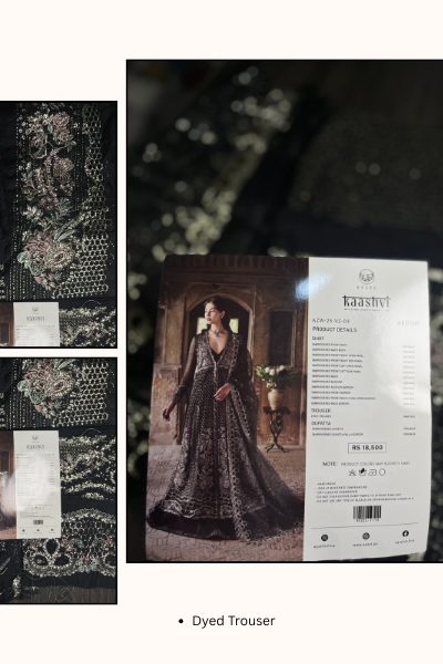 Kaashvi by Ayzel Organza Embroidered 3PC Suit – AAF25KW ARUSHI AZW-25-V2-03 | Unstitched Wedding Formal