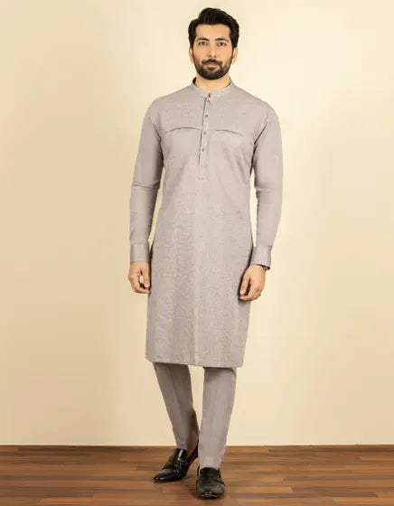 J. Men’s-SAND BLENDED KURTA PAJAMA | JJKP-S-37634