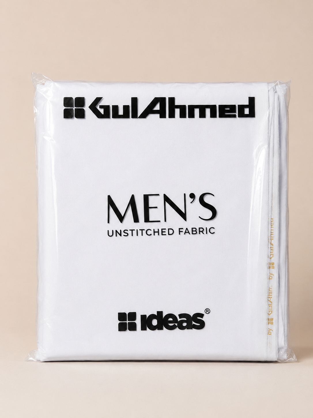 GulAhmed White Chairman Latha Unstitched Cotton Fabric – 7 Meter, 2 Pieces
