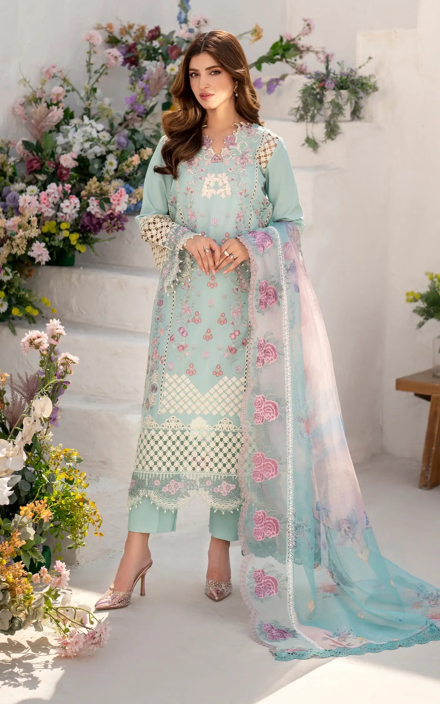 Asifa & Nabeel - Bells of Ireland (AZL25-10) | Unstitched Summer