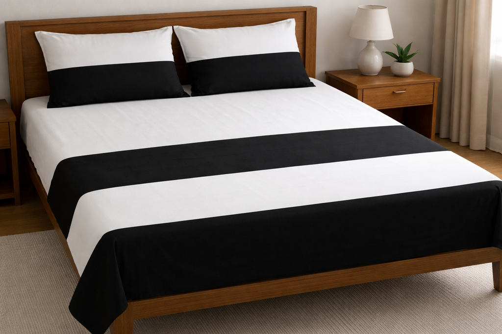 Original GAP Home Cotton Bedsheet Set – Imported | Standard Size | 2 Pillow Covers