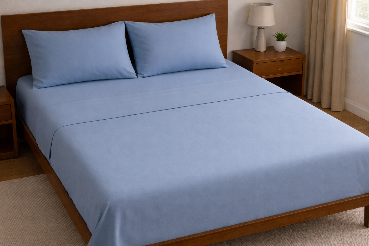 Original GAP Home Cotton Bedsheet Set – Imported | Standard Size | 2 Pillow Covers