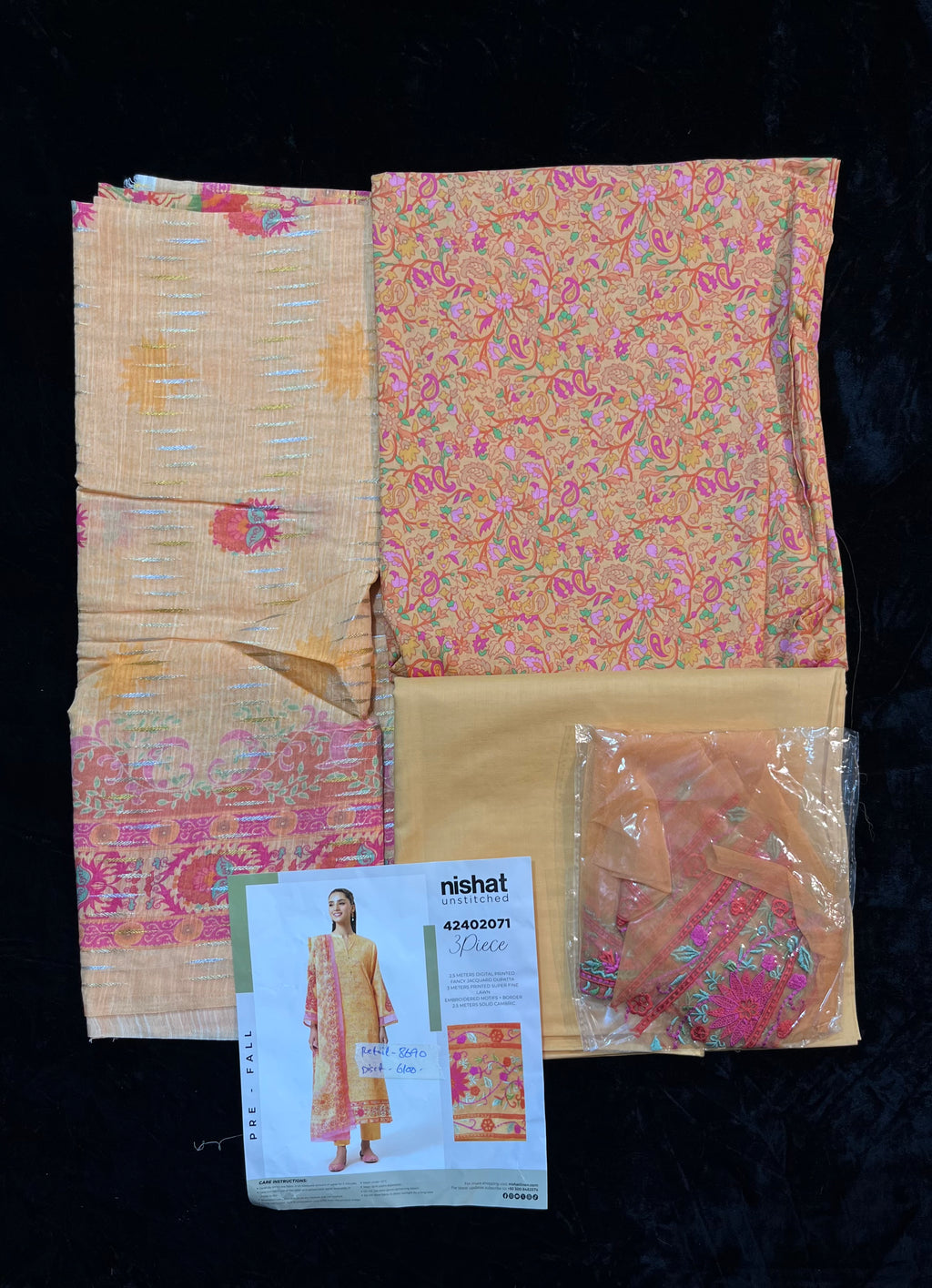 Nishat Linen 3 Piece – Embroidered Suit – 42402071