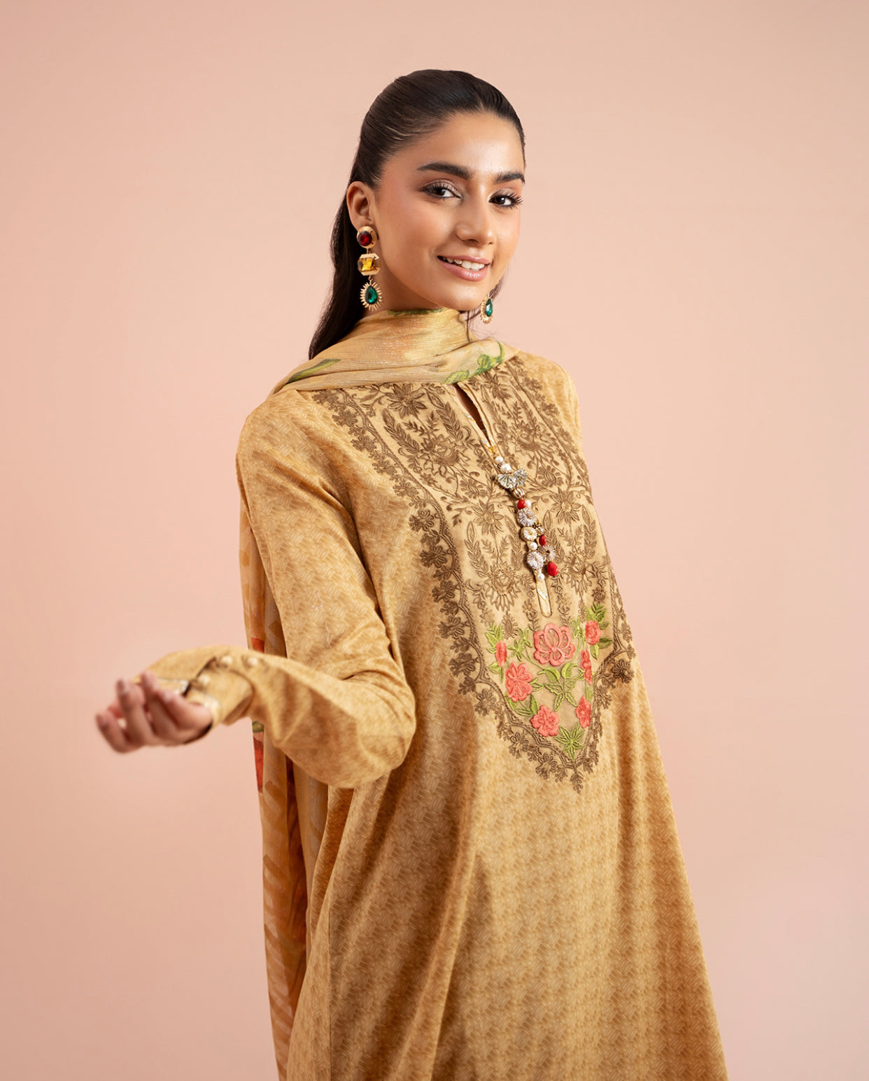 Nishat Linen 3 Piece – Embroidered Suit – 42402031