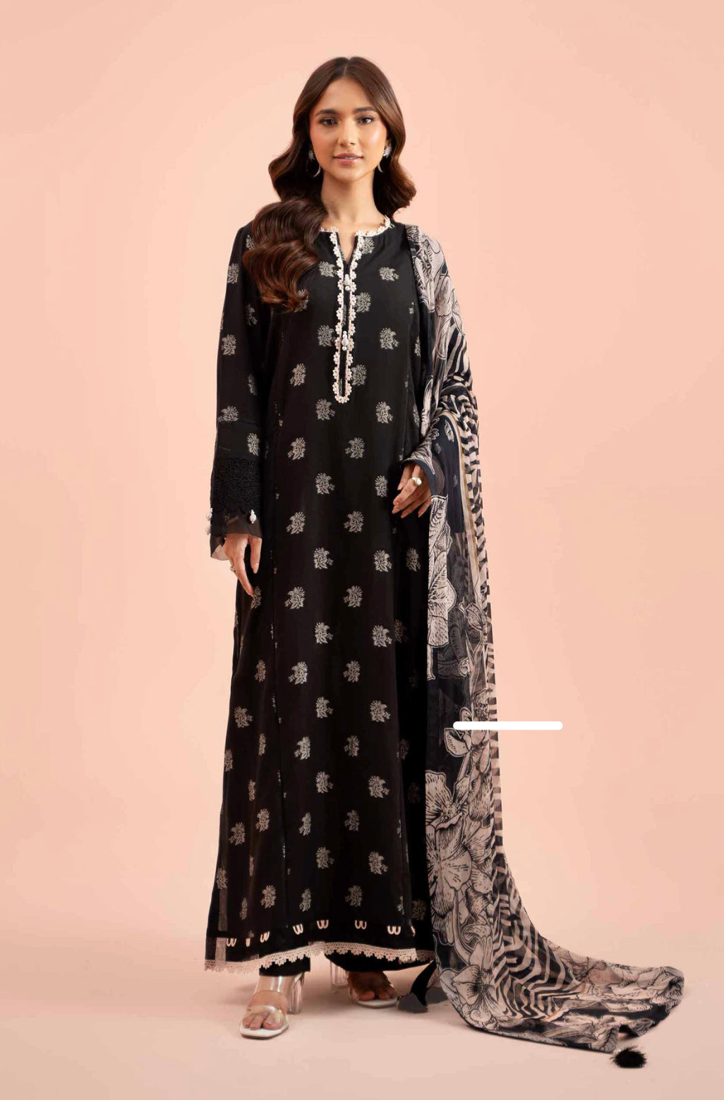 Nishat Fall Fantasy Embroidered Jacquard Unstitched 3Pc Suit - 42402126