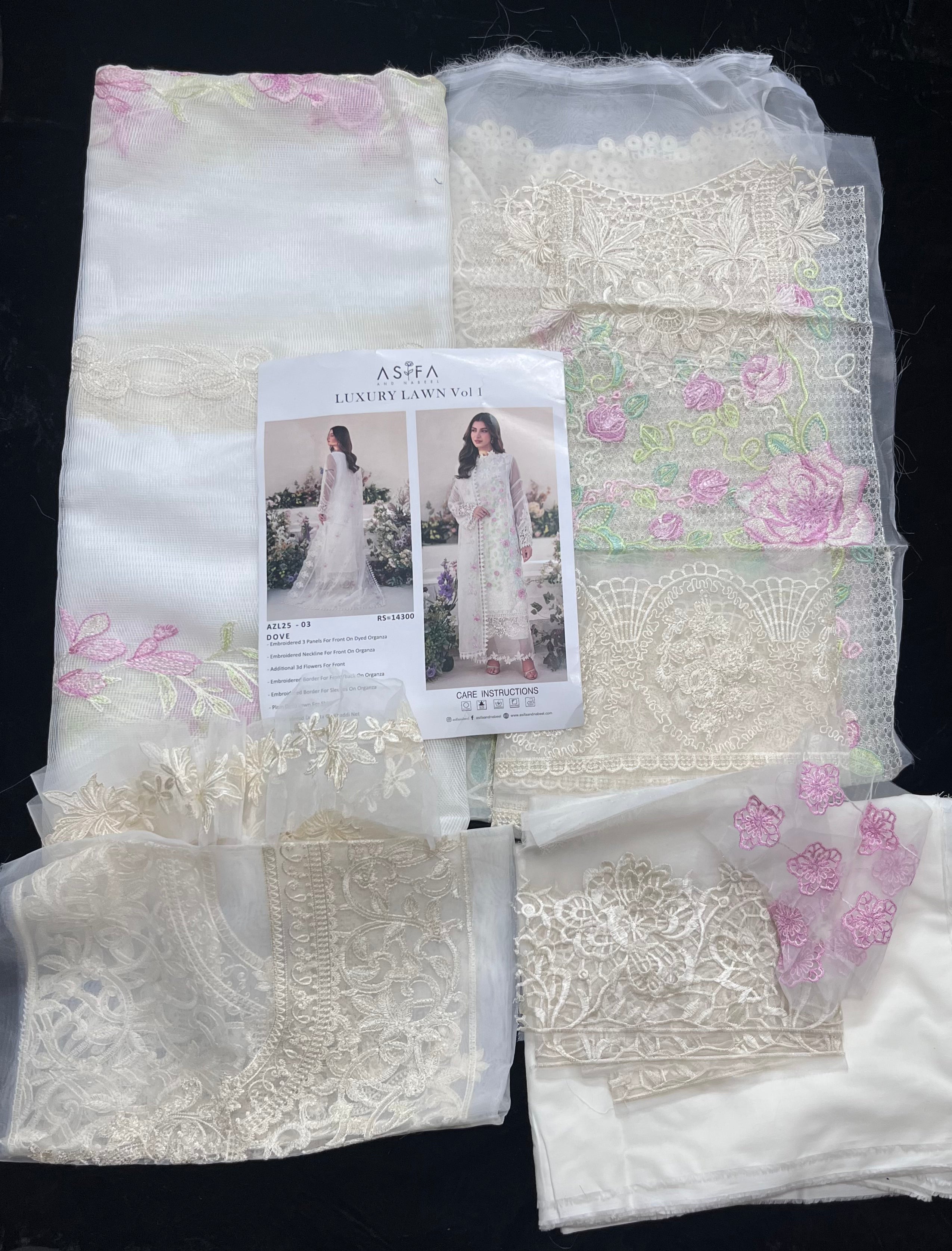 Asifa & Nabeel - Dove (AZL25-03) | Unstitched Summer