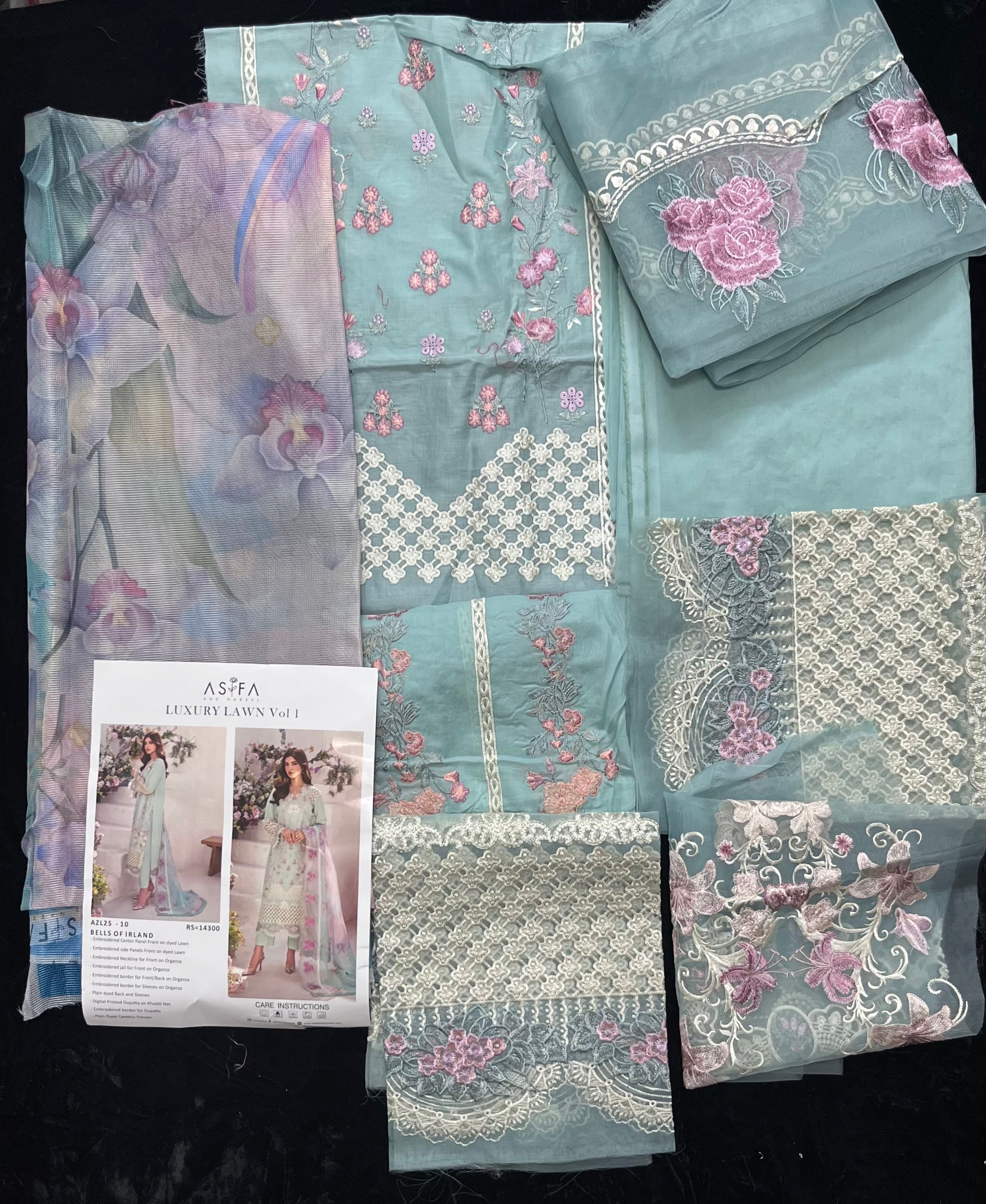 Asifa & Nabeel - Bells of Ireland (AZL25-10) | Unstitched Summer