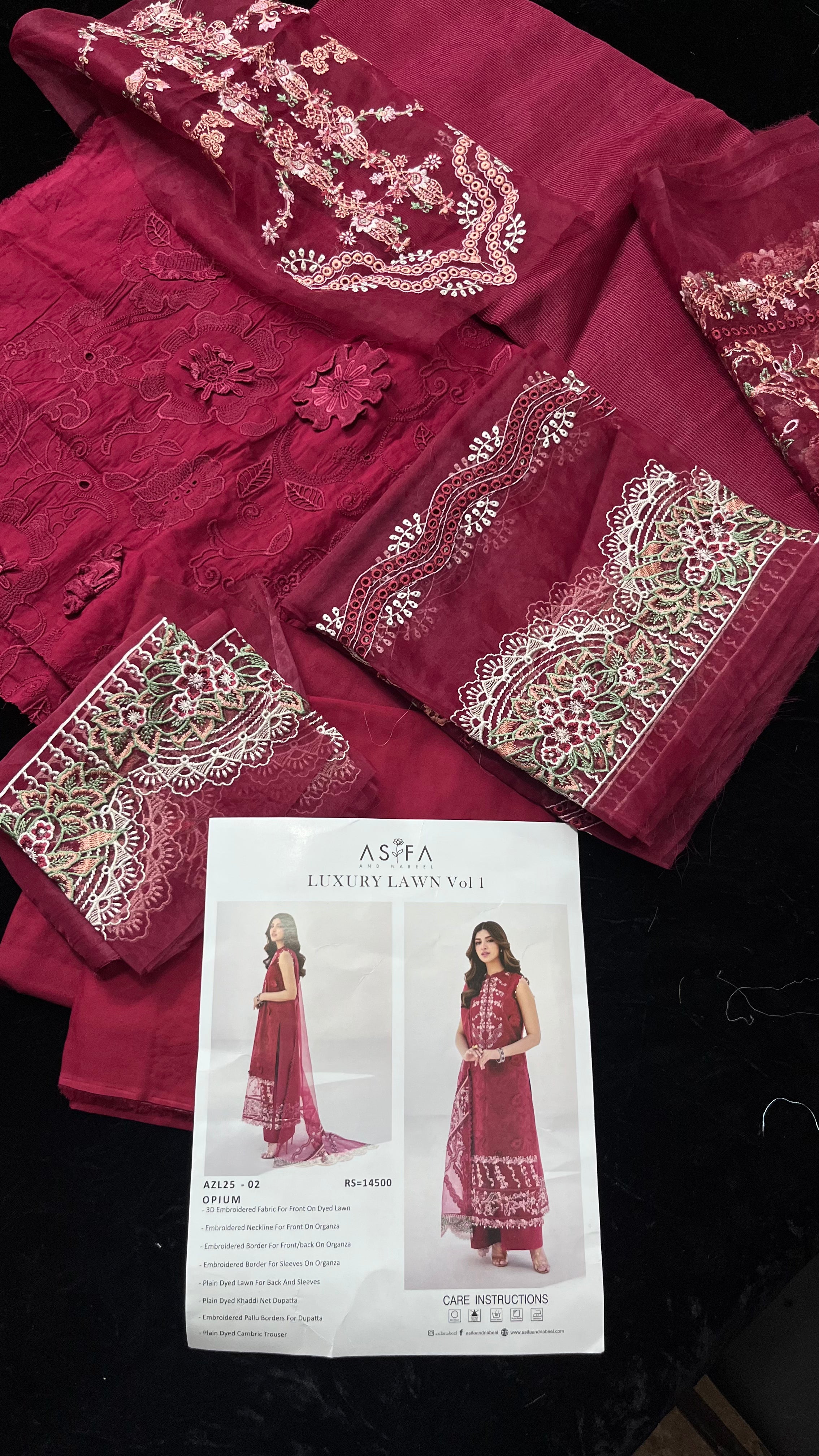 Asifa & Nabeel - Opium (AZL25-02) | Unstitched Summer