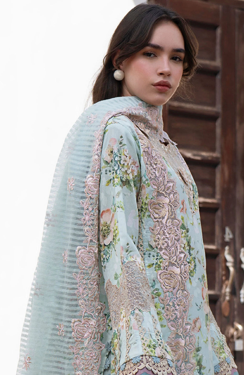 AJR Embroidered Lawn Unstitched 3 Piece Suit - AJR-PK-13