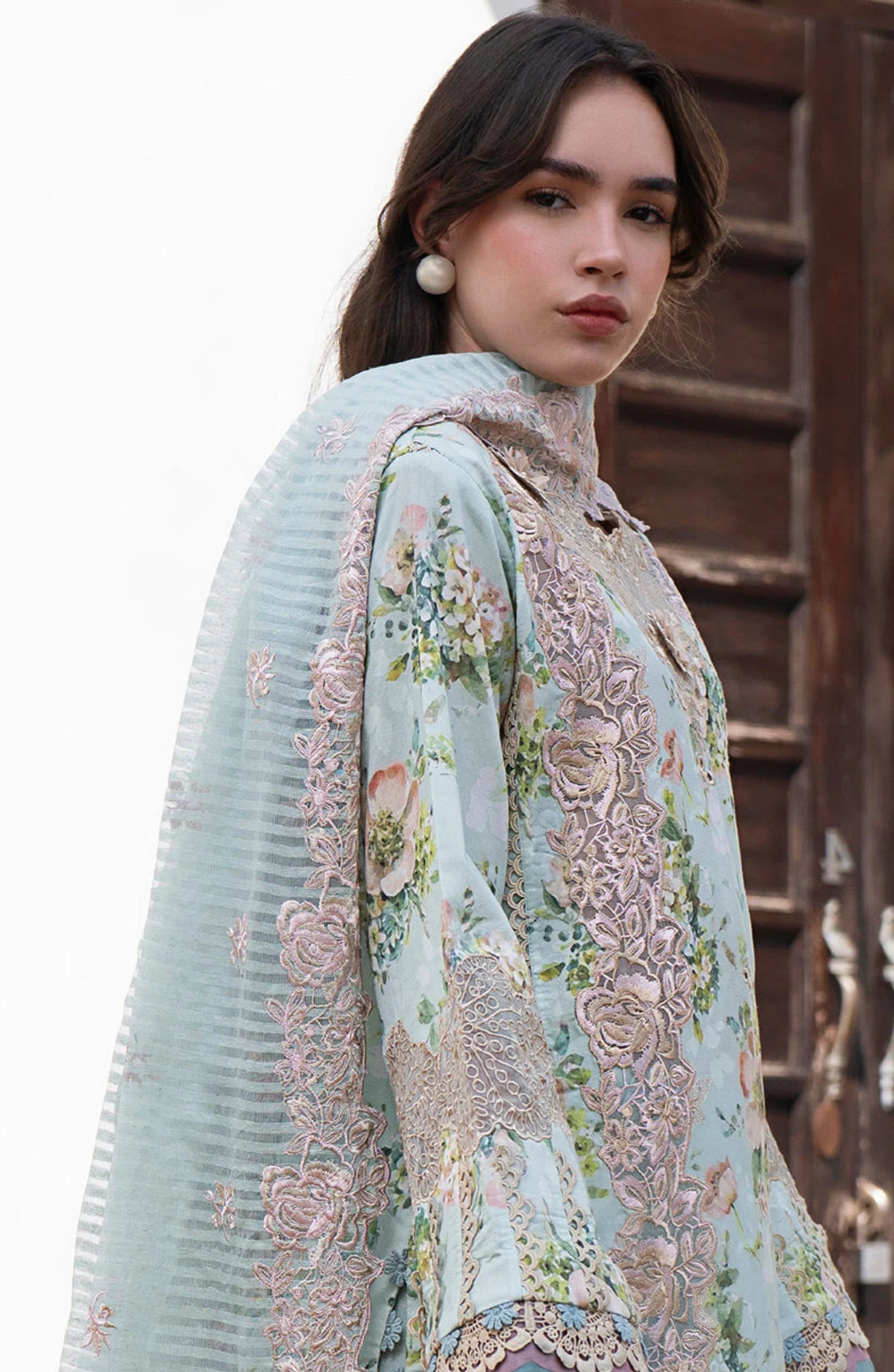 AJR Embroidered Lawn Unstitched 3 Piece Suit - AJR-PK-13
